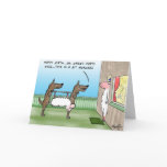 Funny Birthday Card With  Wolves and a Dead Sheep