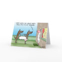 Funny Birthday Card With  Wolves and a Dead Sheep