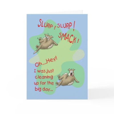 Funny Birthday Cards: Dog Smack