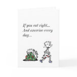 Funny Birthday  Exercise or Diet fanatic cards