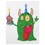 funny birthday monster cartoon character flyers