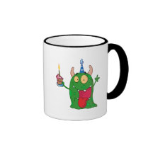 funny birthday monster cartoon character mugs