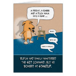 Funny Birthday: Standup Comic Dog Greeting Card
