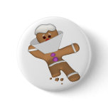 Funny Bit Himself Gingerbread Man buttons