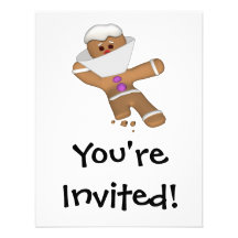 Funny Bit Himself Gingerbread Man Personalized Announcement