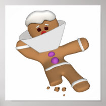 Funny Bit Himself Gingerbread Man Print