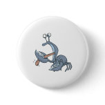 funny biting tongue crab buttons