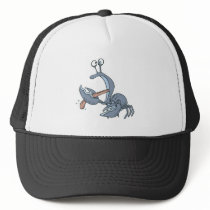 funny biting tongue crab hat