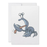 funny biting tongue crab invitations