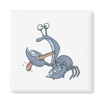 funny biting tongue crab fridge magnets