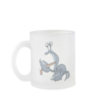 funny biting tongue crab coffee mugs