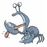 funny biting tongue crab photo sculptures