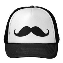 Funny black handlebar moustache moustache mesh hat