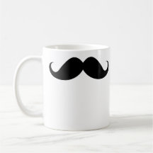 Funny black handlebar moustache moustache trendy coffee mug