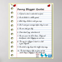 Funny Blogger Quotes Print