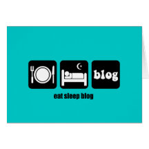 Funny blogging greeting card