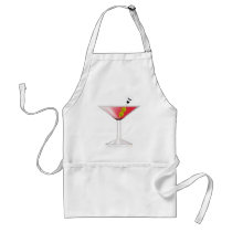 Funny Bloody Martini with Skull Halloween Apron