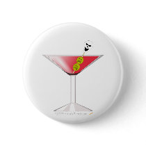 Funny Bloody Martini with Skull Halloween