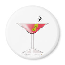 Funny Bloody Martini with Skull Halloween