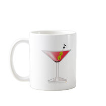 Funny Bloody Martini with Skull Halloween Coffee Mug