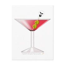 Funny Bloody Martini with Skull Halloween