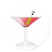 Funny Bloody Martini with Skull Halloween