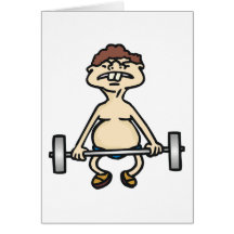 Funny Bodybuilder Greeting Cards