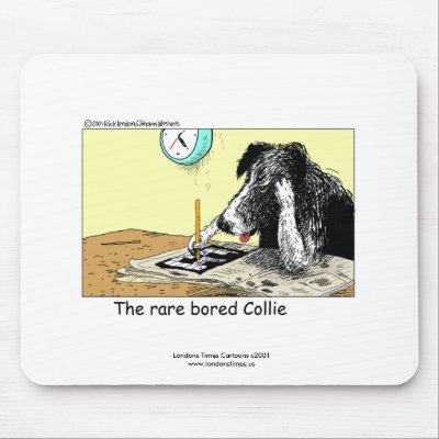 Funny Border Collie Mouse Pad by beardiethor123