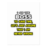 Funny Boss T-Shirts and Gifts Post Card