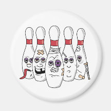 Funny Bowling Fridge Magnet