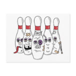 Funny Bowling Postcard