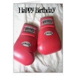 Funny Boxing Gloves Birthday Card