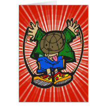 Funny Break Dance Greeting Card