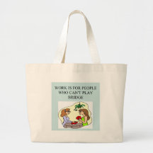 funny bridge player joke design tote bags