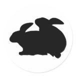 funny bunnies icon stickers