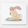 funny bunny and carrot mouse pads