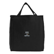 Funny Bunny Embroidered Tote Bag