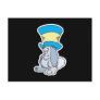 funny bunny in big hat postcards