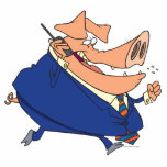 funny business boor pig cartoon photo sculptures