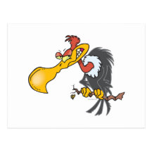 funny buzzard cartoon post card
