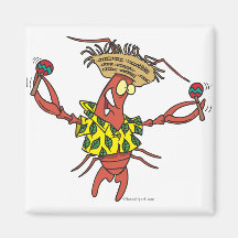 funny calypso lobster magnet