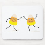 Funny candy corn cartoon characters mousepad