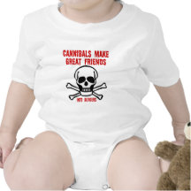 Funny cannibals baby bodysuits