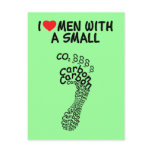 Funny carbon footprint postcards