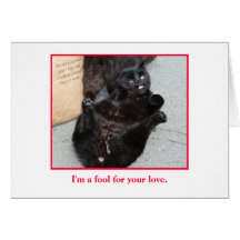 Funny card, blank inside.