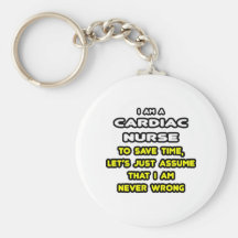 Funny Cardiac Nurse T-Shirts and Gifts Key Chain