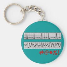 Funny Cardiac Rhythm Strip Gifts Key Chains