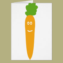 funny carrot icon cards