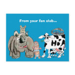 Funny Cartoon Animals Personalised Postcard