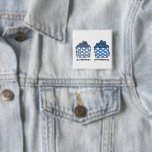 Funny Cartoon Blueberries Button by Swisstoons